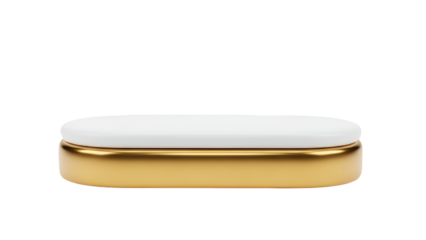 Gold and White Rectangular Device on Black Background