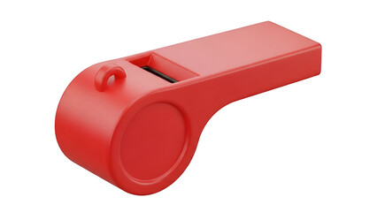 Red Plastic Whistle with Black Mouthpiece
