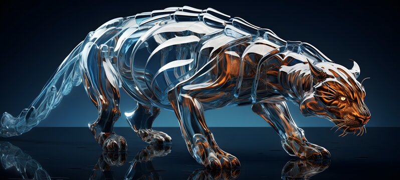 realistic photo of a glossy liger kraken,generative AI