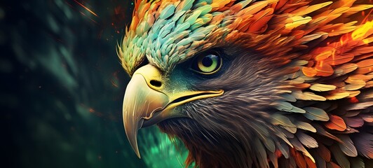 realistic photo of a glossy Devil griffin,generative AI