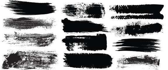 Collection of vector grunge style brushes