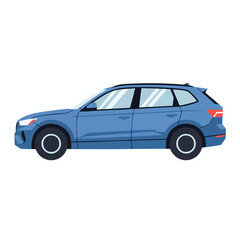 Fototapeta premium Blue SUV Vehicle Illustration