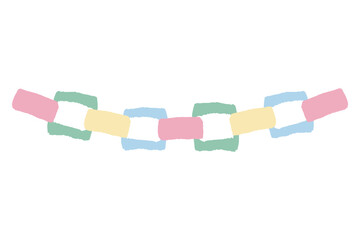 ふんわり春色 卒園・入園ガーランド＆リースシリーズ｜折り紙の輪飾り素材
Soft Spring Pastel Graduation & Entrance Garland Series &ndash; Paper Chain Decoration