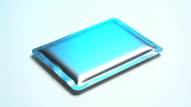 Minimalist Static Tech Shot of Pristine Solid State Pouch Cell