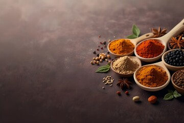 Medical nutrition abstract spice shapes
