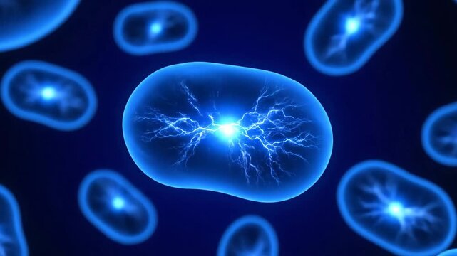 Animation of Mitochondrial Bioluminescence and ATP Energy Production