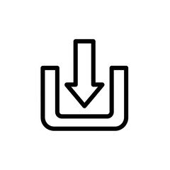 Download Icon Signifying Data Transfer and File Download Process