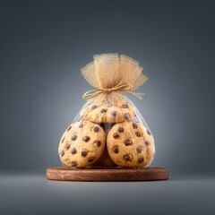 Delicious Homemade Chocolate Chip Cookies in Gift Packaging