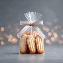 Deliciously Packaged Sweet Treats with Soft Texture and Elegant Bow