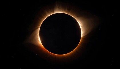 A stunning display of cosmic alignment showcasing the corona of a solar eclipse with intricate light bursts radiating from behind a dark sphere