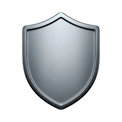 silver shield isolated on white background