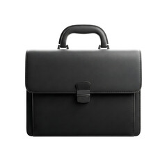 black briefcase isolated on white