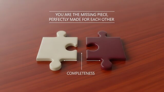 Two Puzzle Pieces Ready to Connect for Completeness - Powered by Adobe