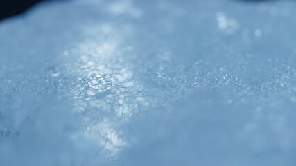 Cinematic Macro Texture of Translucent Silica Aerogel Frozen Smoke Material