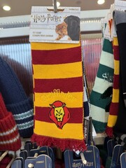 Obraz premium January 2026, SM San Jose del Monte, Bulacan, Philippines: Miniso Harry Potter Gryffindor Socks