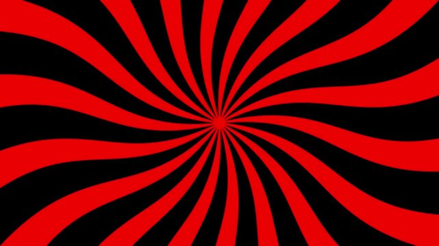 Red spiral-type radial piston design rotating on a black background