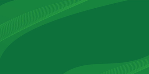 Fototapeta premium Abstract green line with wavy shapes background. Modern ddesign wallpaper. Minimalist rectangle flow