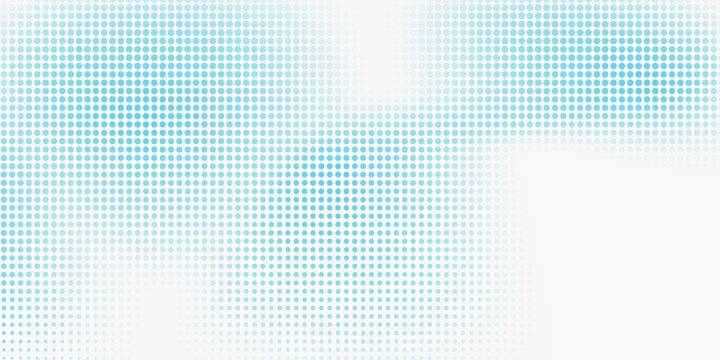 Abstract halftone blue print dots color white background. Comic pop art style. Vector illustration