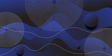 Minimal abstract blue wave background. Modern concept background. Realistic wave with simple geometric pattern.