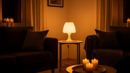 Table Lamp with Soft Warm Glow.