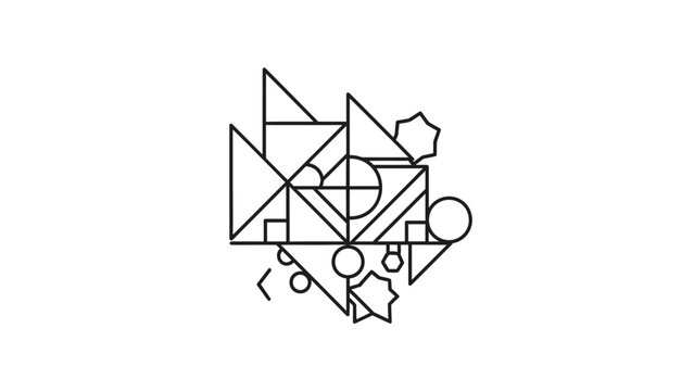 Geometric Shapes and Symbols Illustration Design.