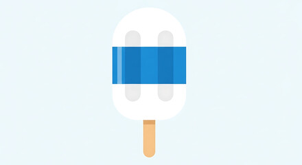 White Ice Cream with Blue Strip.