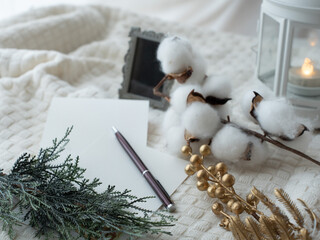 冬にカードを書く