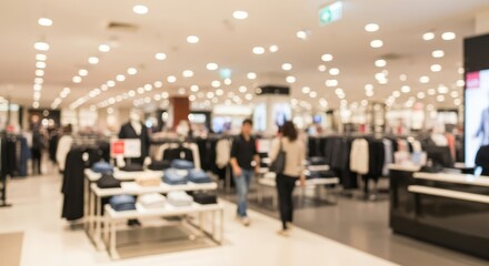 People shopping in a modern retail store.