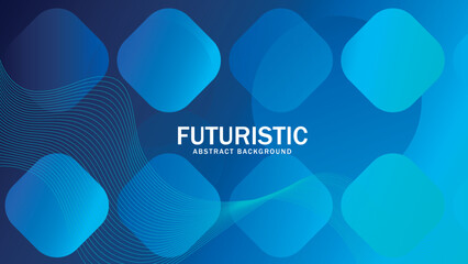 Futuristic abstract background with flowing lines and translucent geometric shapes