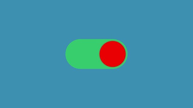 On off switch animation footage. toggling control element. ui ux design. digital interface clip