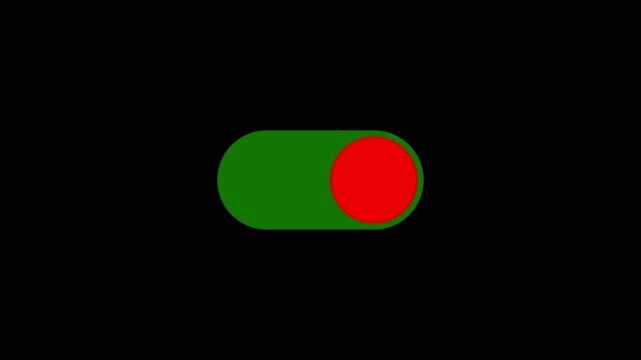Sliding switch animation showing toggle button interaction between active and inactive states
