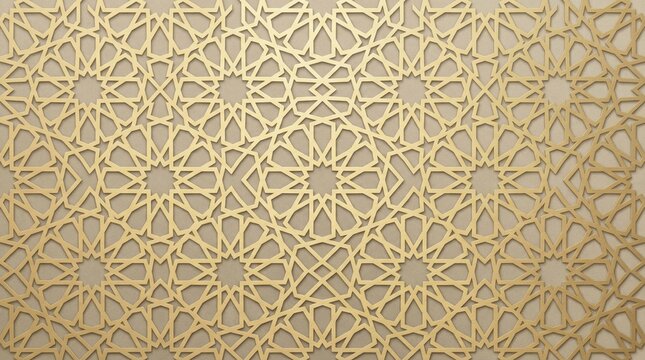 Ramadan banner background, seamless islamic geometric pattern