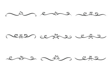 love swirl decorative design elements