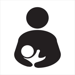 vector illustration of a breastfeeding icon