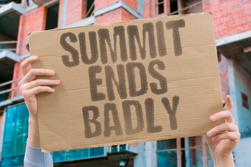 "Summit Ends Badly" Diplomatic meetings produce hostile outcomes. DIPLOMACY. NEGOTIATION. FAILURE. TENSION. BREAKDOWN.