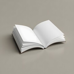 Open book on plain surface