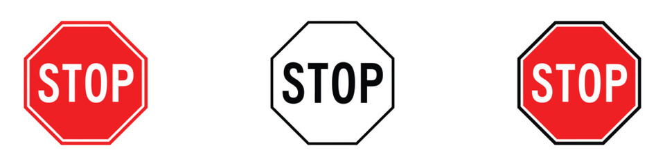Stop road sign icon vector. warning, safety, traffic symbol. vector illustration. © MdNurul