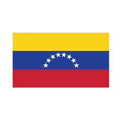 Fototapeta premium The national flag of venezuela a horizontal tricolor with eight stars