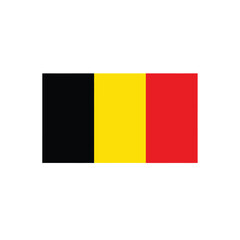 Fototapeta premium The national flag of Belgium featuring vertical bands of black yellow and red