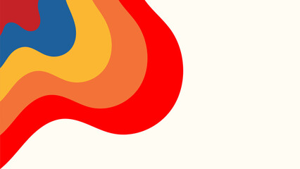 Retro Style Wavy Line Colorful Graphic Design Element Background Illustration