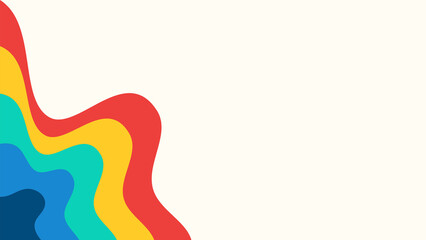 Abstract Liquid Wavy Colorful Background with Curvy Lines Illustration