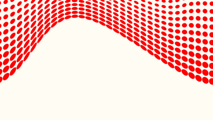Abstract Geometric Curve Dot Pattern Red Color Design Element