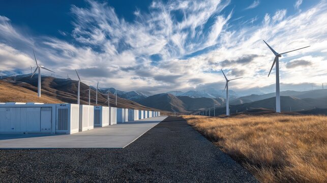 Wind Farm with Large Scale Battery Energy Storage System in a Mountainous Landscape