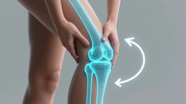 Physical therapy. Knee exercise balance fall prevention rehabilitation treatment concept showing joint pain relief therapy for injury recovery and healthy movement care