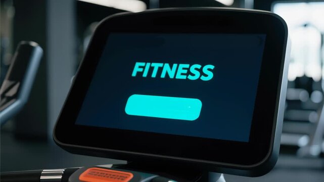 Physical therapy. Fitness exercise equipment screen displays balance fall prevention rehabilitation treatment programs for gym workout fitness and health improvement through effective exercise