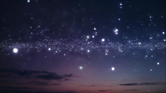 星空と光が彩るウエディング背景動画