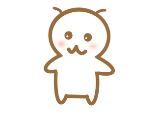 Fototapeta premium Cute Fairy Character, Kawaii Fantasy Illustration