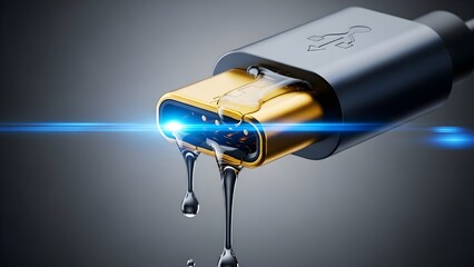 Blue Glow Digital Flow High Speed Power