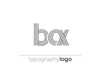 BCX modern geometric typography logo