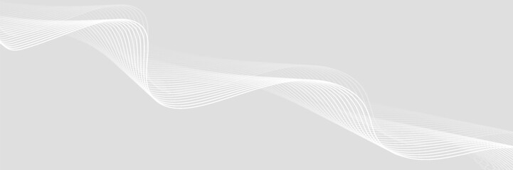 White abstract background with flowing particles. White and gray Digital futuristic technology concept background. Dynamic waves use for business, corporate, poster, template, illustration